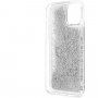Guess Big 4G Liquid Glitter Silver tok - iPhone 12 Pro Max - ezüst