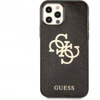 Guess Big 4G Full Glitter tok - iPhone 12 Pro Max - fekete