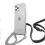 Guess Silver 4G Chain and Script tok - iPhone 12 Pro Max - ezüst