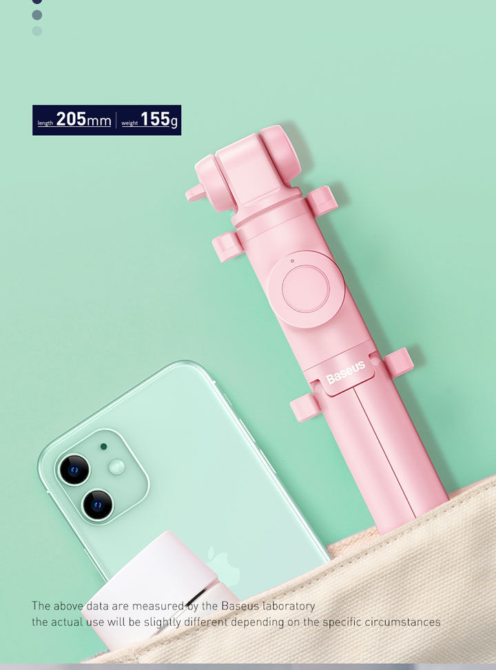 Baseus Lovely Bluetooth szelfi bot tripod állvánnyal - iPhone - fekete