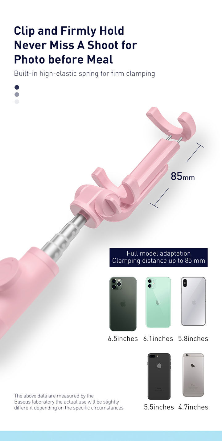 Baseus Lovely Bluetooth szelfi bot tripod állvánnyal - iPhone - fekete