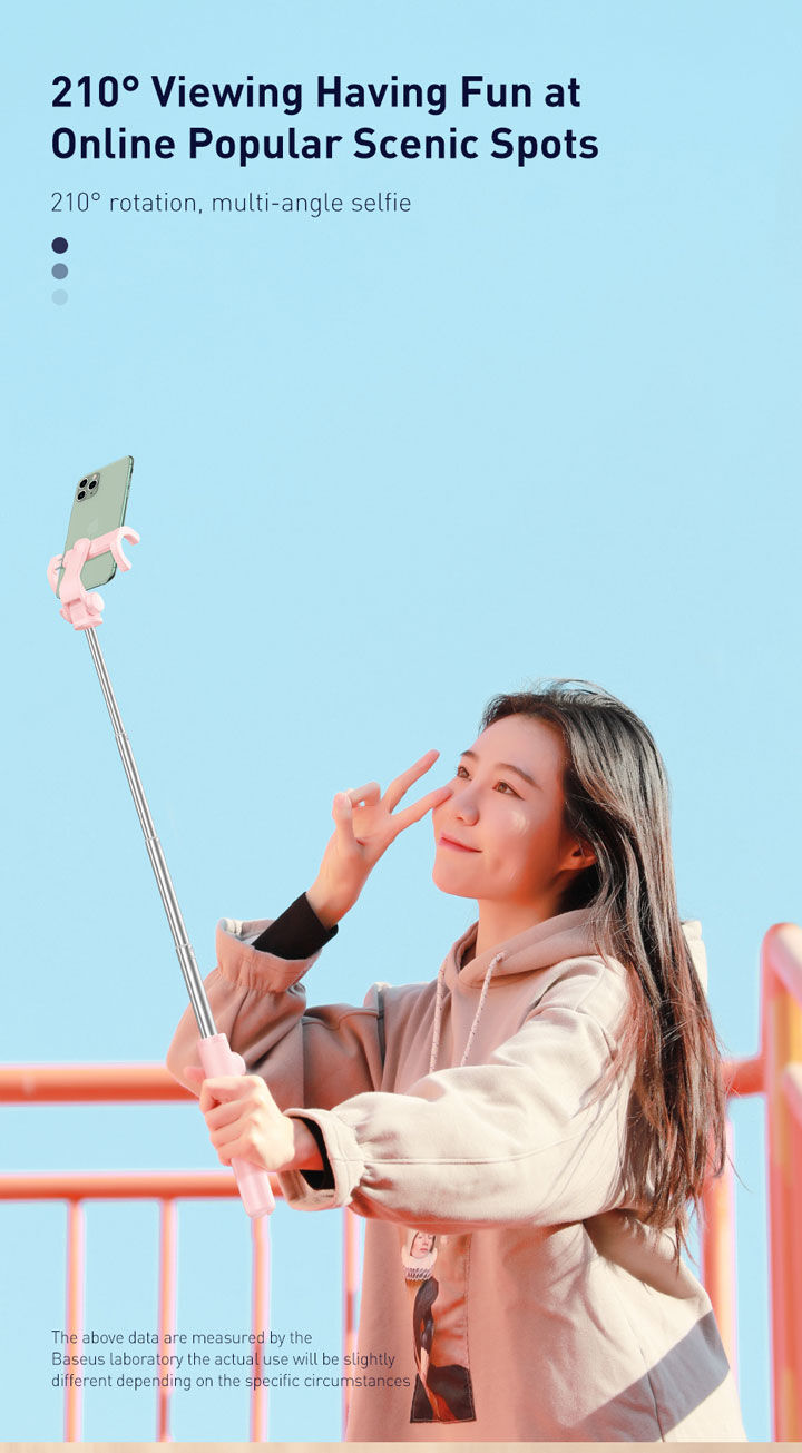 Baseus Lovely Bluetooth szelfi bot tripod állvánnyal - iPhone - fekete