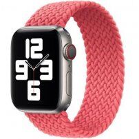 Nylon fontott körpánt - Apple Watch 42mm / 41mm / 40mm / 38mm - L - rózsaszín