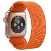 Nylon kökpánt - szíj csat nélkül - Apple Watch 42mm / 41mm / 40mm / 38mm - narancssárga