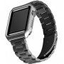 Fém tok szíjjal Apple Watch 42mm / 41mm / 40mm / 38mm - fekete