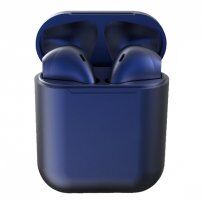 InPods 12 vezeték nélküli Bluetooth fülhallgató töltő tokkal Apple eszközökhöz- zafír kék