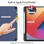 DUX DUCIS Domo borító hellyel Apple Pencil és alvás funkció - iPad Pro 12,9" (2018-2022) - sötétkék