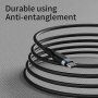 Wiwu 3az1 fonott adatátviteli és töltő kábel USB-A / USB-C / Lightning / micro USB csatlakozókkal - iPhone / iPad / iPod / AirPods - 1,2 m - fekete