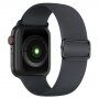 Szilikon szíj csúsztatható csattal - Apple Watch 42mm / 41mm / 40mm / 38mm - sötétszürke