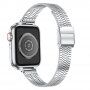 Vékony rozsdamentes acél szíj - Apple Watch 42mm / 41mm / 40mm / 38mm - ezüst