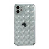 Védőtok buborékokkal - iPhone 12 mini - szürke