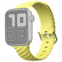 Összefonott szilikon szíj - Apple Watch 42mm / 41mm / 40mm / 38mm - sárga
