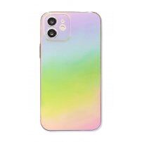 Transzparens tükrös tok - iPhone 12 - szivárvány