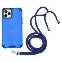 Ütésálló tok méhsejt szerkezettel és húzózsinórral - iPhone 11 Pro - kék