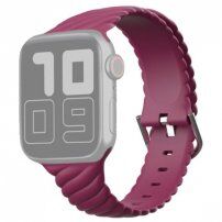Összefonott szilikon szíj - Apple Watch Ultra 49mm / 46mm / 45mm / 44mm / 42mm - borvörös