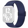 Szilikon szíj csúsztatható csattal - Apple Watch 42mm / 41mm / 40mm / 38mm - sötétkék