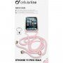 Cellularline Neck-Case tok zsinórral - iPhone 11 Pro Max - rózsaszín