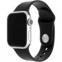 FIXED Silicone Strap szíj rövidebb és hosszabb csattal - Apple Watch 42mm / 41mm / 40mm / 38mm - fekete