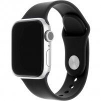 FIXED Silicone Strap szíj rövidebb és hosszabb csattal - Apple Watch 42mm / 41mm / 40mm / 38mm - fekete