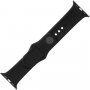 FIXED Silicone Strap szíj rövidebb és hosszabb csattal - Apple Watch 42mm / 41mm / 40mm / 38mm - fekete