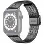 Széles rozsdamentes acél szíj - Apple Watch 42mm / 41mm / 40mm / 38mm - fekete