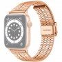 Széles rozsdamentes acél szíj - Apple Watch 42mm / 41mm / 40mm / 38mm - rózsaszín-arany