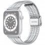 Széles rozsdamentes acél szíj - Apple Watch 42mm / 41mm / 40mm / 38mm - ezüst