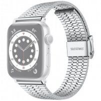 Széles rozsdamentes acél szíj - Apple Watch 42mm / 41mm / 40mm / 38mm - ezüst