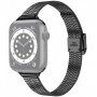 Vékony rozsdamentes acél szíj - Apple Watch Ultra 49mm / 46mm / 45mm / 44mm / 42mm - fekete