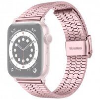 Széles rozsdamentes acél szíj - Apple Watch Ultra 49mm / 46mm / 45mm / 44mm / 42mm - rózsaszín
