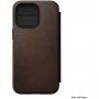 Nomad MagSafe Rugged Folio flip cover bőr tok - iPhone 13 Pro - barna