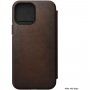 Nomad MagSafe Rugged Folio flip cover bőr tok - iPhone 13 Pro Max - barna