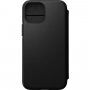 Nomad MagSafe Rugged Folio flip cover bőr tok - iPhone 13 mini - fekete