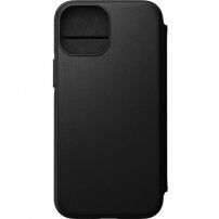 Nomad MagSafe Rugged Folio flip cover bőr tok - iPhone 13 mini - fekete
