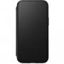Nomad MagSafe Rugged Folio flip cover bőr tok - iPhone 13 mini - fekete
