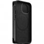 Nomad MagSafe Rugged Folio flip cover bőr tok - iPhone 13 mini - fekete