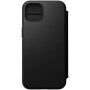 Nomad MagSafe Rugged Folio flip cover bőr tok - iPhone 13 - fekete