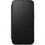 Nomad MagSafe Rugged Folio flip cover bőr tok - iPhone 13 - fekete
