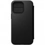 Nomad MagSafe Rugged Folio flip cover bőr tok - iPhone 13 Pro - fekete