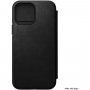 Nomad MagSafe Rugged Folio flip cover bőr tok - iPhone 13 Pro Max - fekete