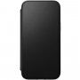 Nomad MagSafe Rugged Folio flip cover bőr tok - iPhone 13 Pro Max - fekete