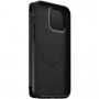 Nomad MagSafe Rugged Folio flip cover bőr tok - iPhone 13 Pro Max - fekete