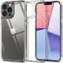 Spigen Quartz Hybrid fényes tok üveg hátlappal - iPhone 13 Pro Max - átlátszó