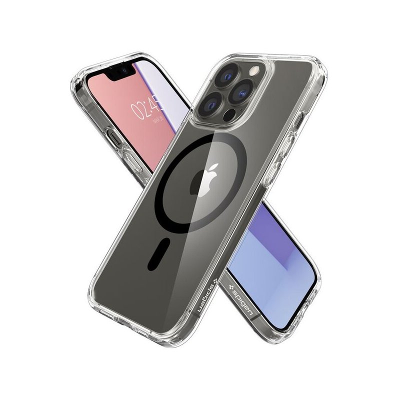 Spigen Crystal Hybrid MagSafe tok iPhone 13 Pro fekete AppleKing.hu