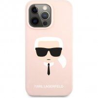 Karl Lagerfeld Karl Head szilikon tok - iPhone 13 Pro Max - világas rózsaszín