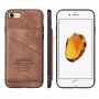 Taokkim retro stílusú PU bőr védőtok zsebbel iPhone 6 Plus / 6S Plus - barna