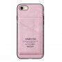 Taokkim retro stílusú PU bőr védőtok zsebbel iPhone 6 Plus / 6S Plus - rózsaszín