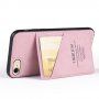 Taokkim retro stílusú PU bőr védőtok zsebbel iPhone 6 Plus / 6S Plus - rózsaszín