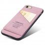 Taokkim retro stílusú PU bőr védőtok zsebbel iPhone 6 Plus / 6S Plus - rózsaszín