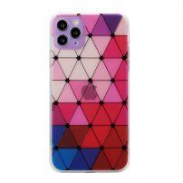 Puha tok üvegmozaik mintával - iPhone 11 Pro - lila